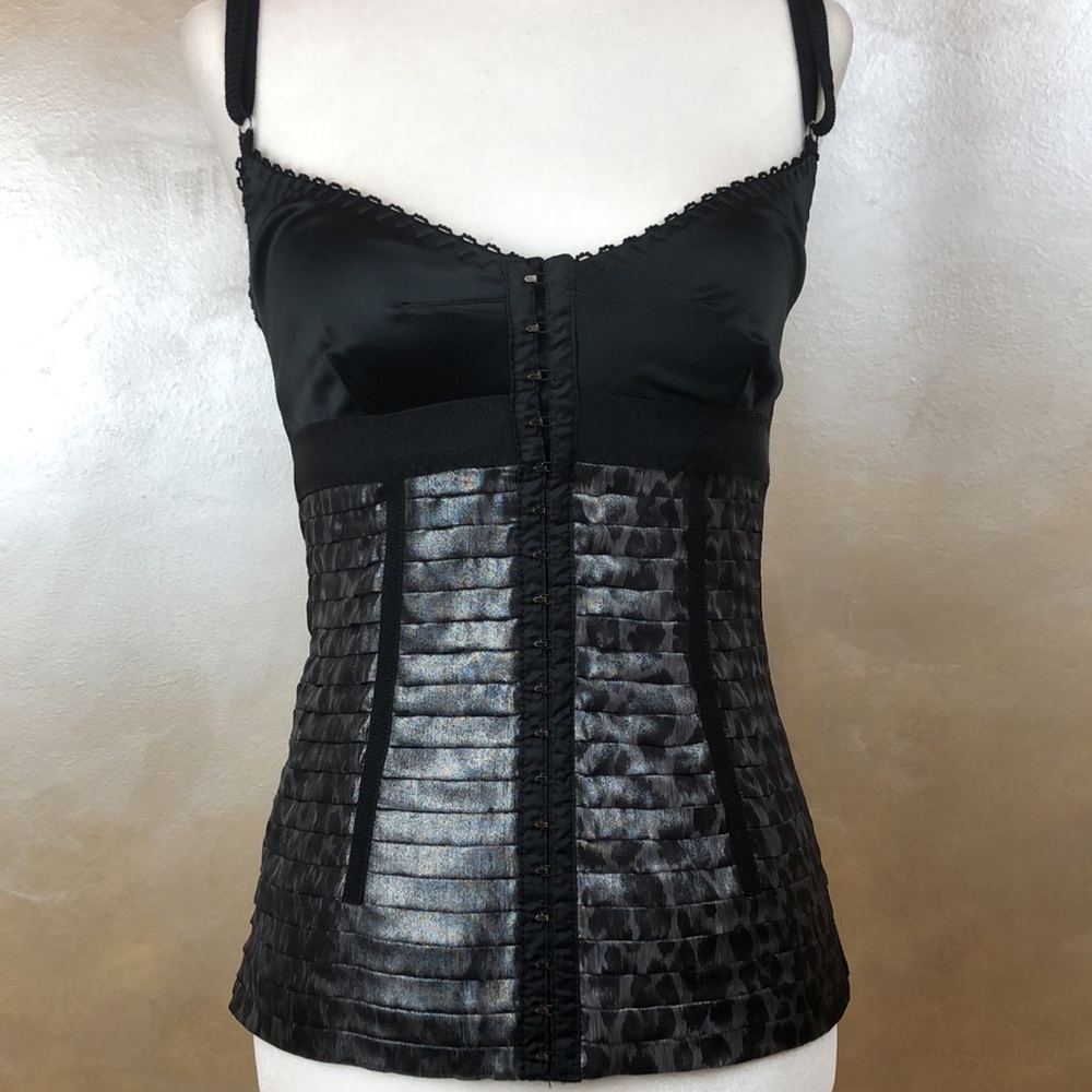 NWT Dolce & Gabbana Leopard Print Corset Bustier Sz 40
